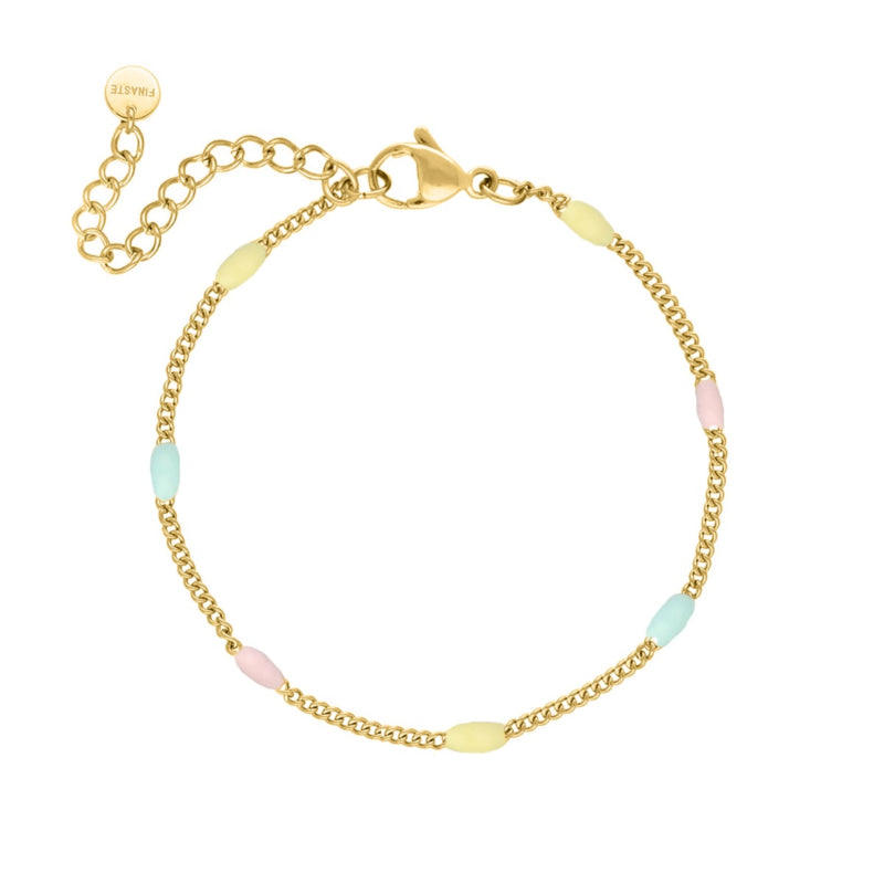 Beaded Bracelet Pastel Gold