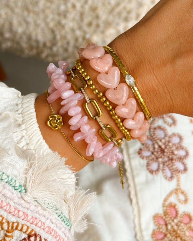 Snake Bracelet with Stone Gold
