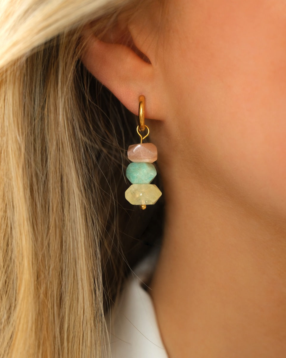 Earrings with Gemstones Gold