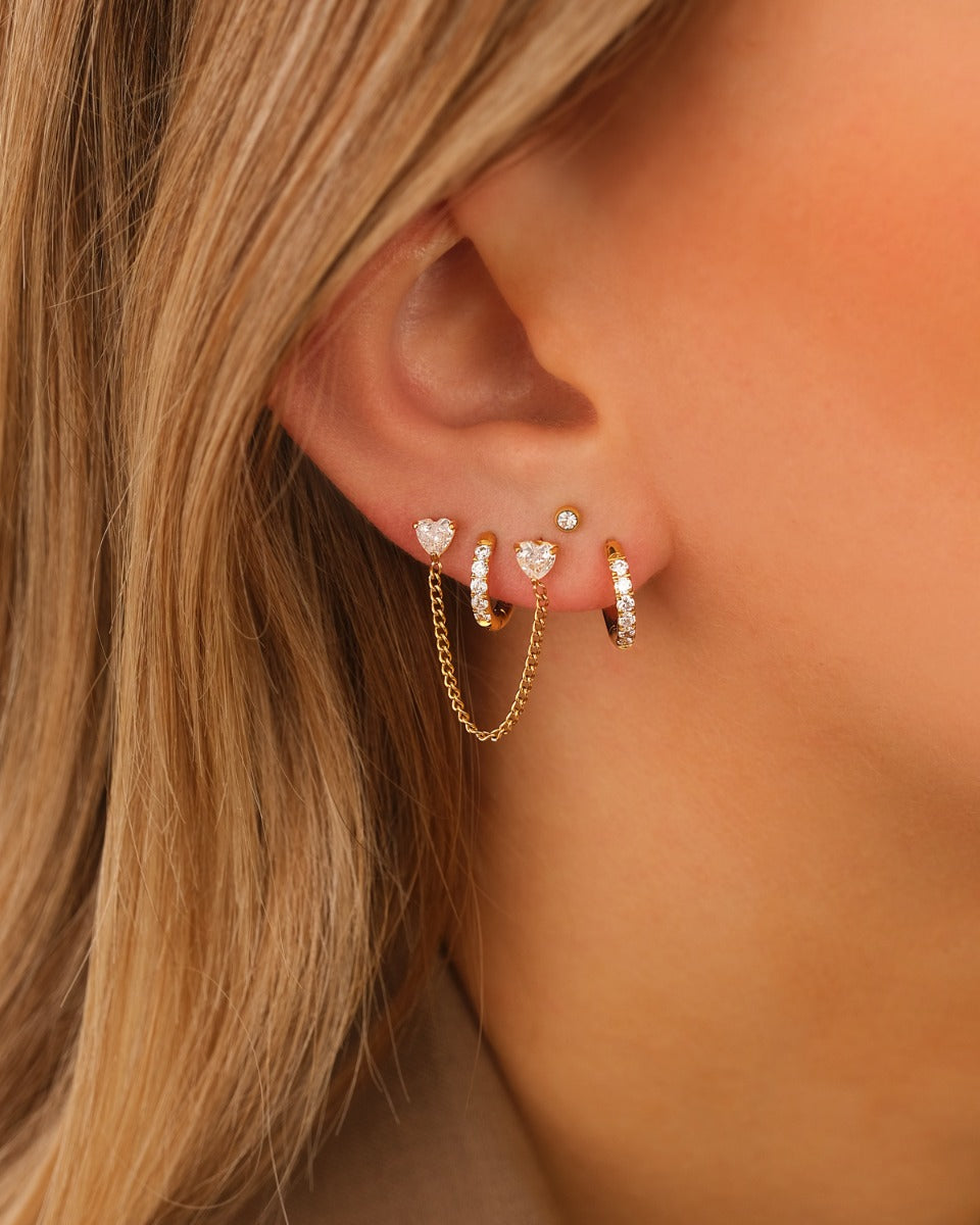 Shiny Hoops 8 Mm Gold