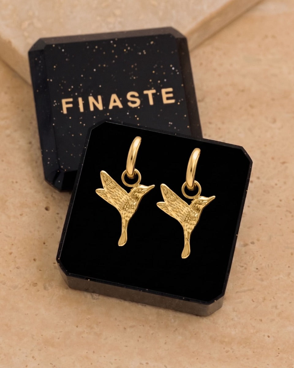 Bird Earrings Gold