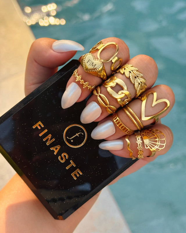 Love Heart Ring Gold Plated