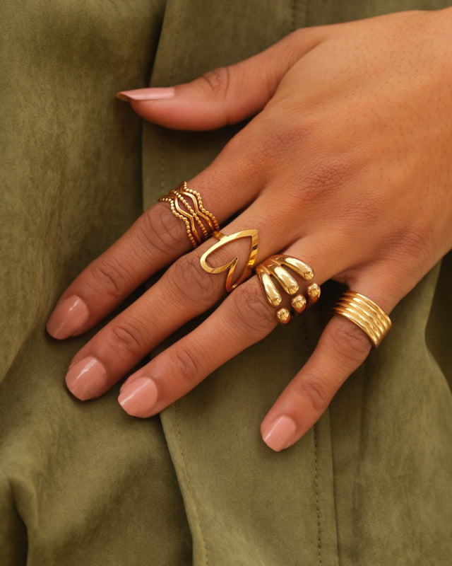 Love Heart Ring Gold Plated