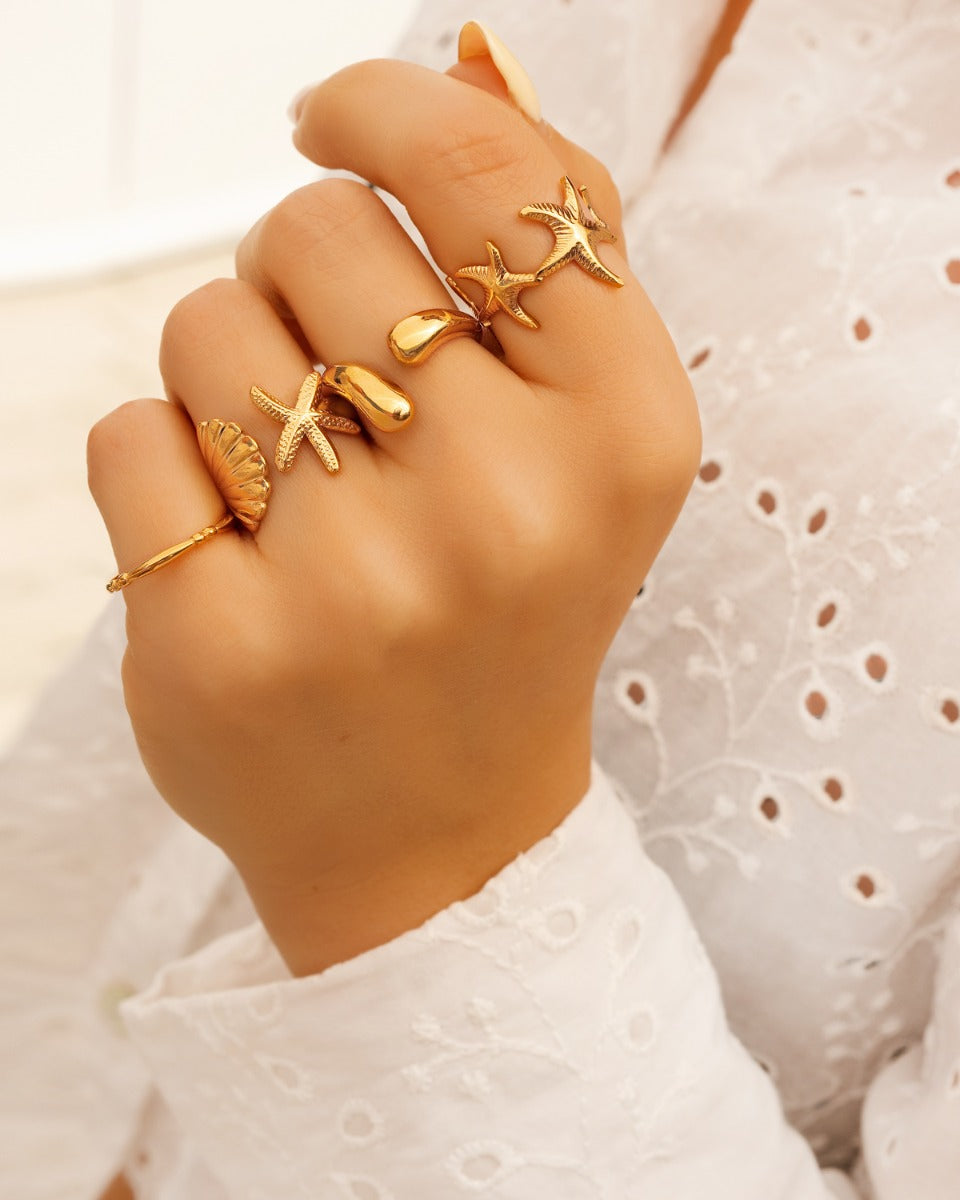 Starfish Ring Gold