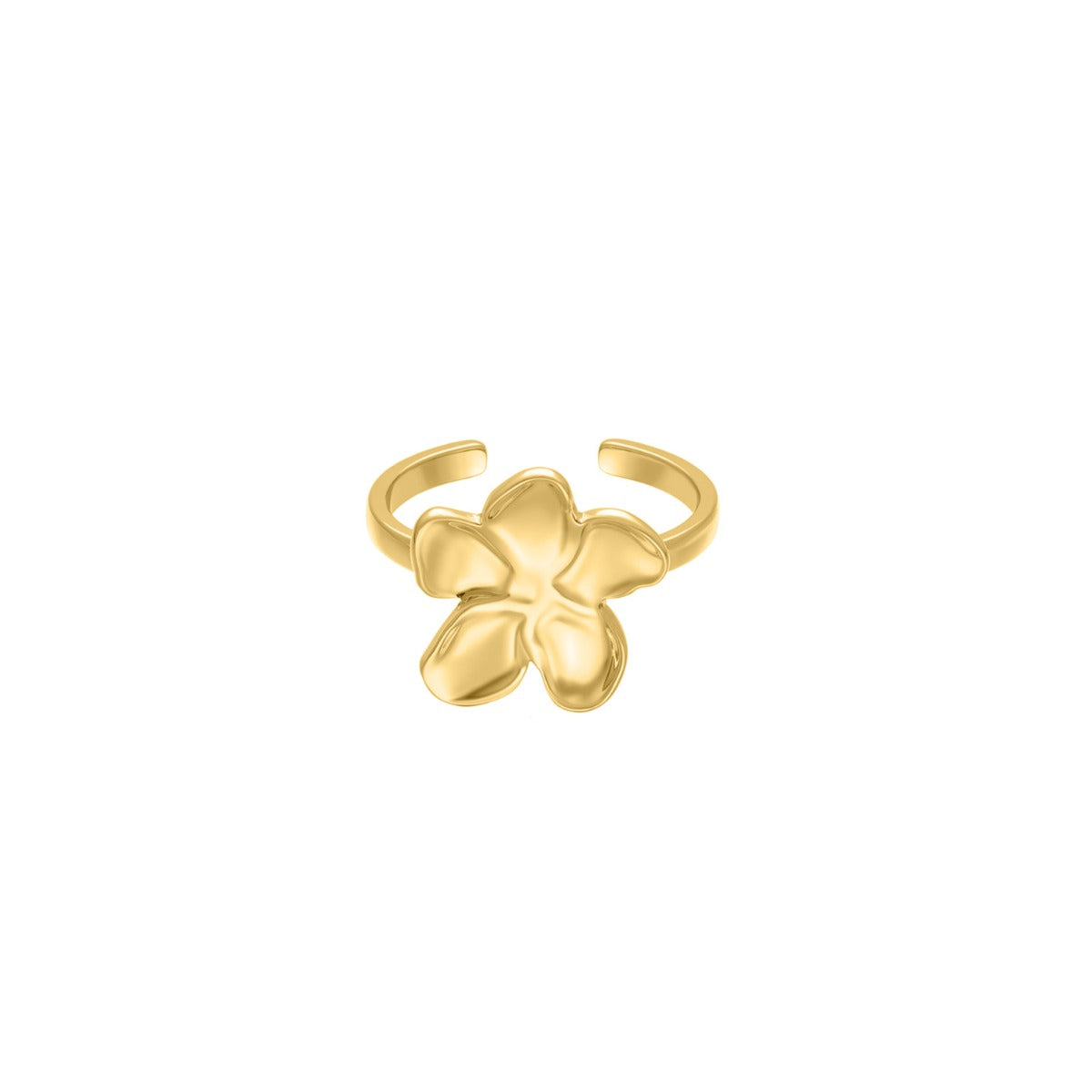 Ring with Flower Gold