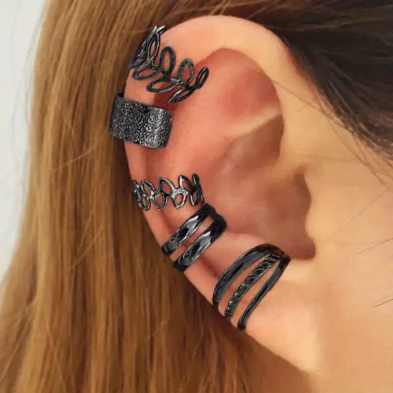 Y2K earring set black