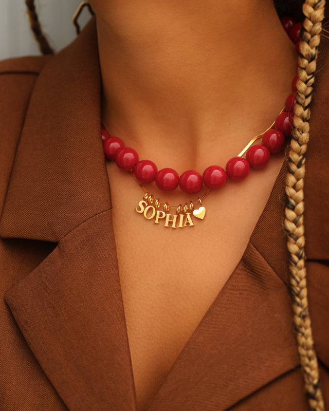 Choose Your Initials Necklace Gold