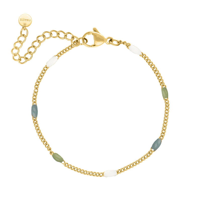 Anklet with Beaded Trending Colours Gold