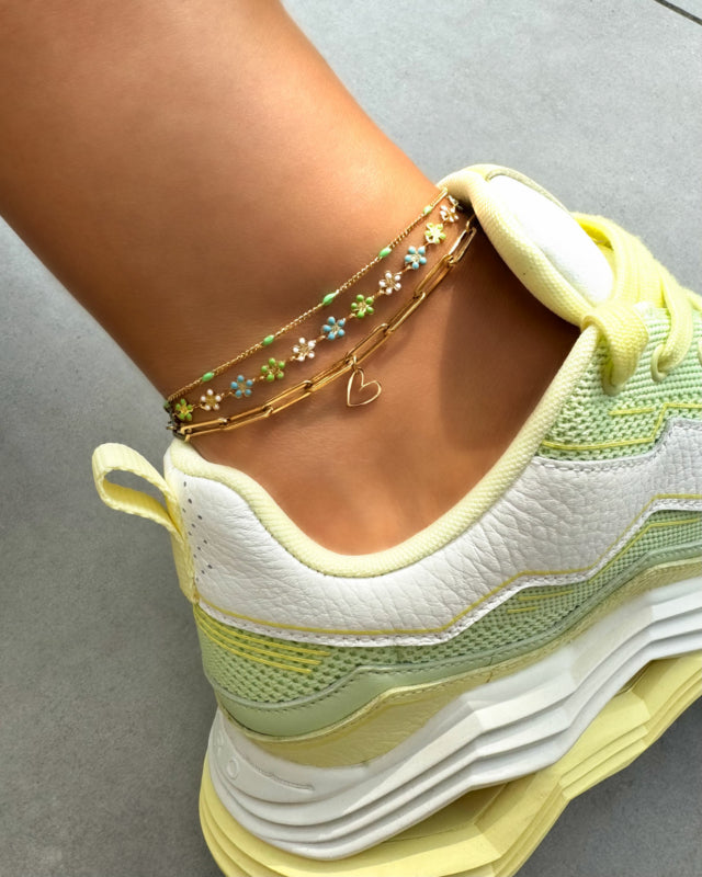 Anklet with Heart Gold