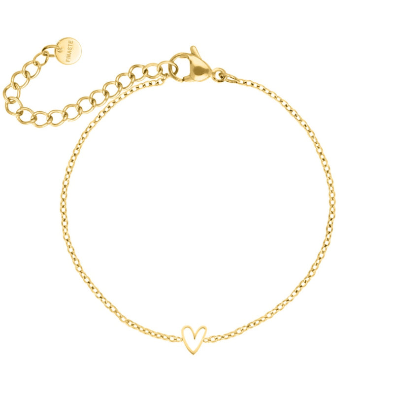 Anklet One Love Heart Gold