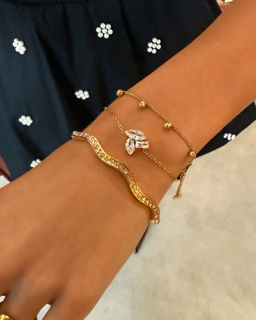 Bracelet with Crystal Gold