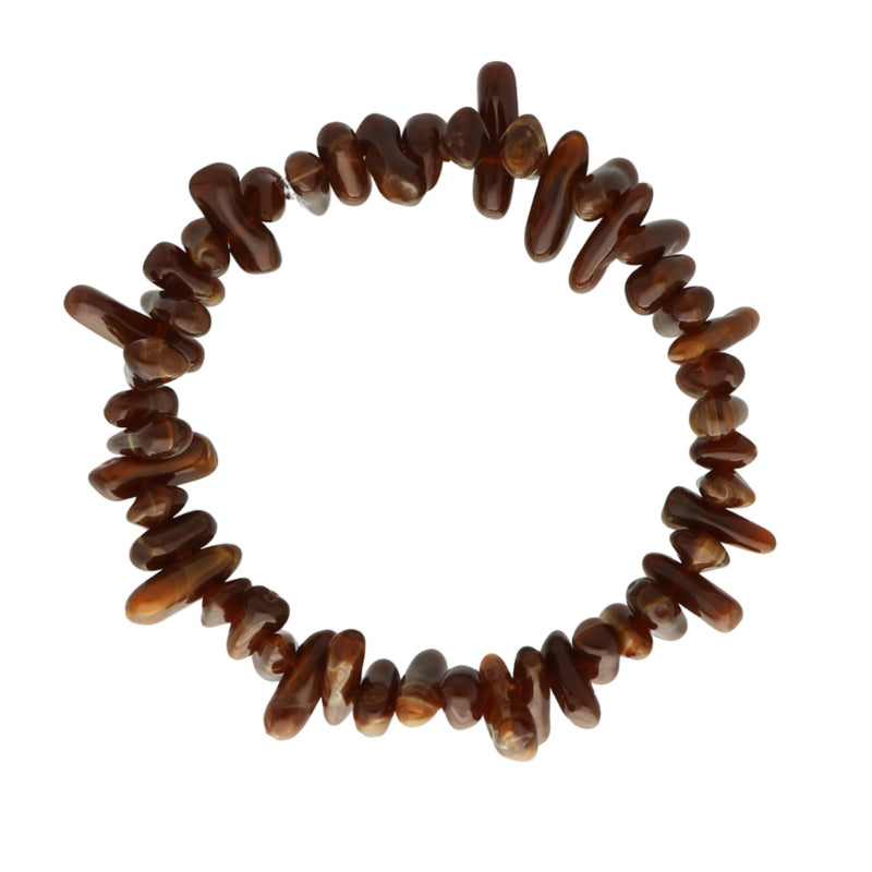 Beaded Bracelet Crystal Mix Brown