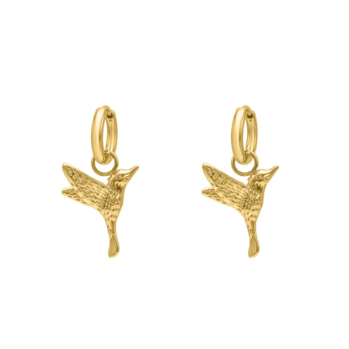 Bird Earrings Gold