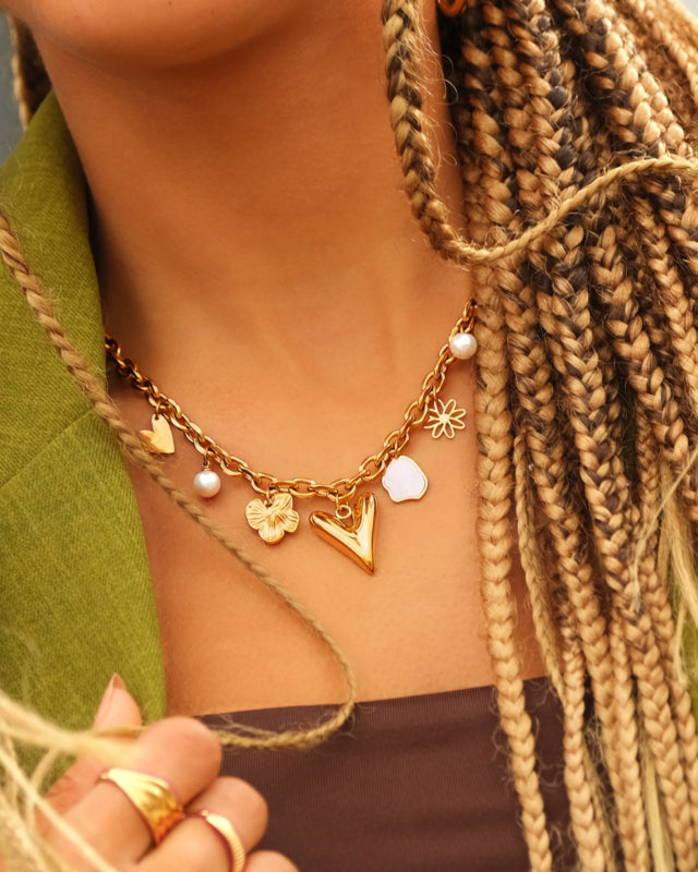 The Best Ever Charm Necklace Gold