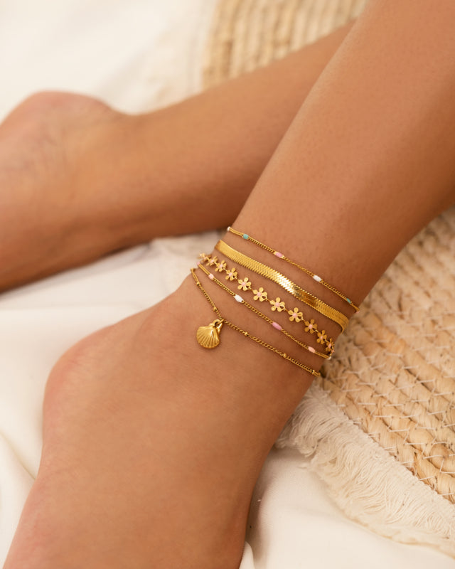 Flat Anklet Gold