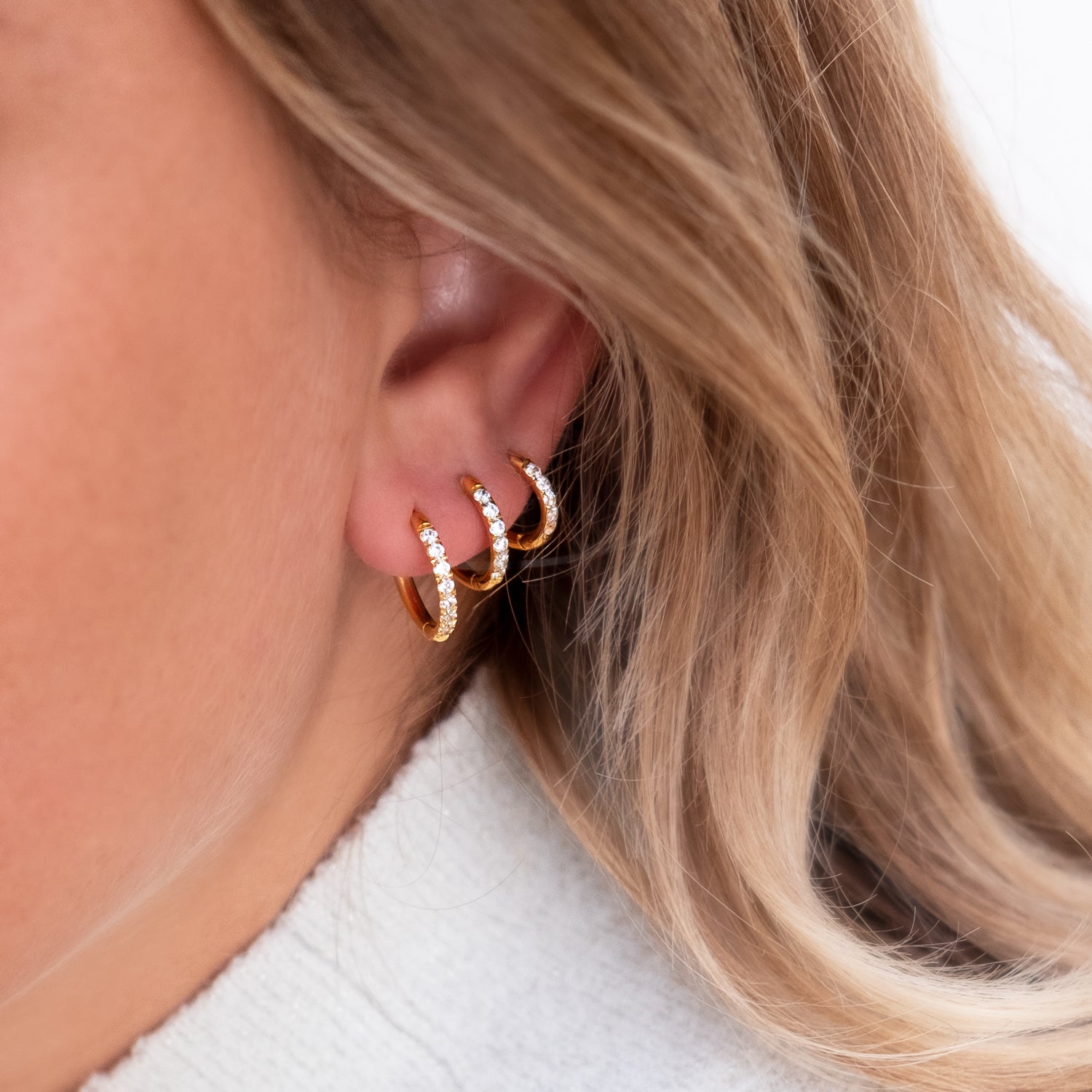 Shiny Hoops 8 Mm Gold