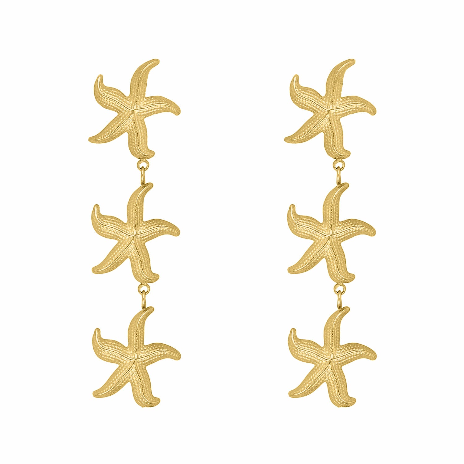 Drop Earrings Starfish Gold